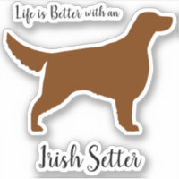 Chestnut Irlandais Setter Chien Silhouette Vinyl S