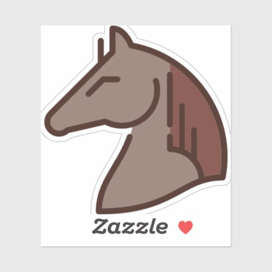 Sticker cheval (Feuille)