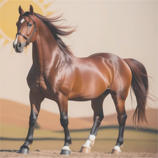 Sticker cheval américain (Devant)