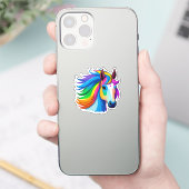 Sticker Cheval arc-en-ciel (Téléphone)
