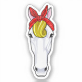 Sticker Cheval au ruban (Recto)
