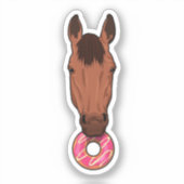 Sticker Cheval avec beigne (Recto)
