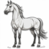 Sticker Cheval blanc (Devant)