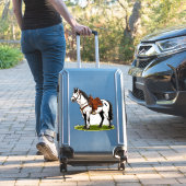 Sticker Cheval Blanc Debout Dans Champ Herbeux (Valise Insitu)