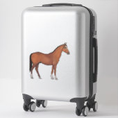 Sticker Cheval Brown. Prêt pour le spectacle (Sur valise)