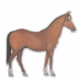 Sticker Cheval Brown. Prêt pour le spectacle (Devant)