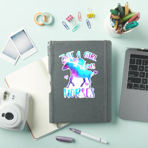 Sticker Cheval Cheval Juste une fille qui aime Chevaux 3 C