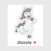 Sticker Cheval comme coureur à la course (Feuille)