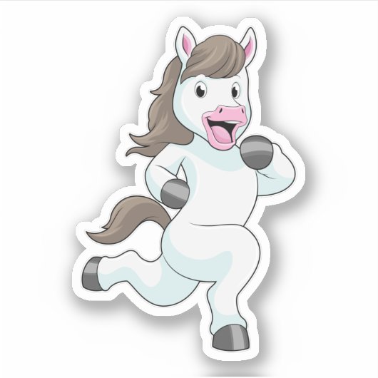 Sticker Cheval comme coureur à la course (Devant)