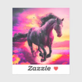 Sticker Cheval d'art (Feuille)