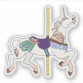 Sticker Cheval de carrousel licorne (Devant)