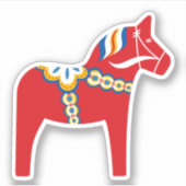 Sticker Cheval de Dala scandinave (Devant)