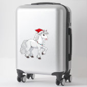 Sticker Cheval de dessin animé de Noël (Sur valise)