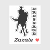 Sticker Cheval De Dressage Et Rider (Feuille)