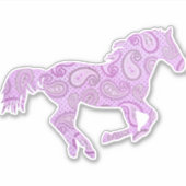 Sticker Cheval de Galloping Paisley Violet (Devant)