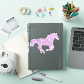 Sticker Cheval de Galloping Paisley Violet (Couverture iPad)
