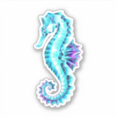 Sticker Cheval de mer de glace cristal sur Arrière - plan  (Devant)