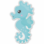 Sticker Cheval de mer mignon, Petit Cheval de mer, Hippoca (Devant)