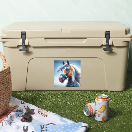 Sticker Cheval de peinture arabe (Glacière)