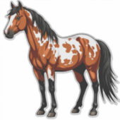 Sticker Cheval de peinture audacieux (Devant)
