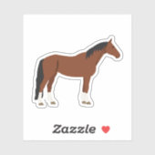 Sticker Cheval Design (Feuille)