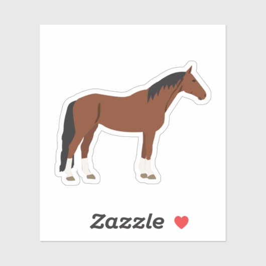 Sticker Cheval Design (Feuille)