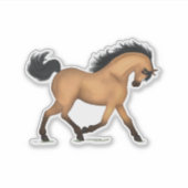 Sticker Cheval en peau de sabot Trotting Pony Decal équest (Devant)