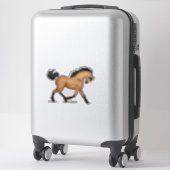 Sticker Cheval en peau de sabot Trotting Pony Decal équest (Sur valise)
