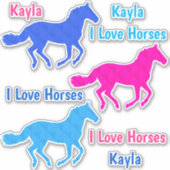 Sticker Cheval fille (Devant)