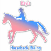Sticker Cheval fille (Devant)