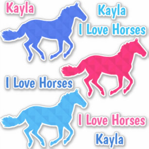 Sticker Cheval fille