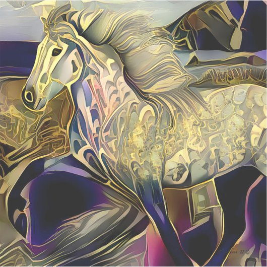 Sticker Cheval islandais Art Déco (Devant)