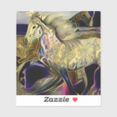 Sticker Cheval islandais Art Déco (Feuille)