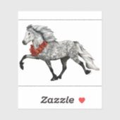 Sticker Cheval Islandais Noël (Feuille)