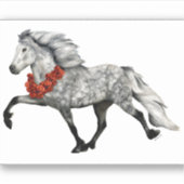 Sticker Cheval Islandais Noël (Devant)
