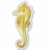 Sticker Cheval marin ton doré nautique (Devant)