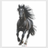 Sticker Cheval noir (Feuille)
