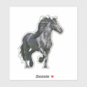 Sticker Cheval noir (Feuille)