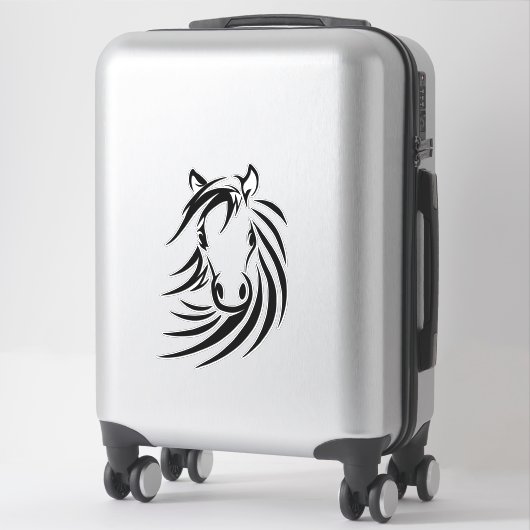Sticker Cheval noir (Sur valise)