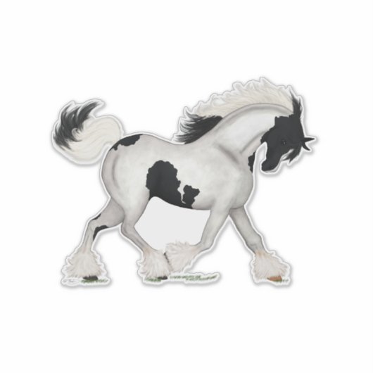 Sticker Cheval Pinto Pony (Devant)