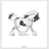 Sticker Cheval Pinto Pony (Feuille)