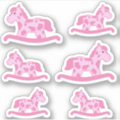 Sticker Cheval Rose Cute Dessin Enfants (Devant)