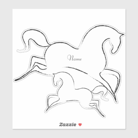 Sticker Cheval sauvage Thunder_Cove (Feuille)