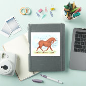 Sticker Cheval Sorrel Avec Pony Pony Equine Anatomie Graph (Couverture iPad)