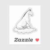 Sticker Cheval sur nuage (Feuille)