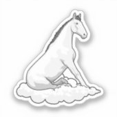 Sticker Cheval sur nuage (Recto)