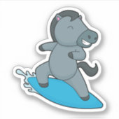 Sticker Cheval Surfer Sports nautiques (Devant)