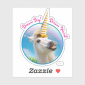 Sticker Cheval Unicorn Et Arc En Ciel (Feuille)