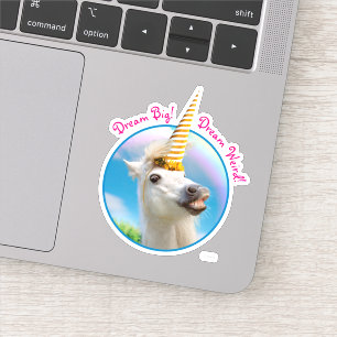 Sticker Cheval Unicorn Et Arc En Ciel