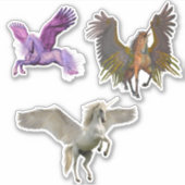 Sticker Cheval volant de l'Imaginaire Pegasus Unicorn (Devant)
